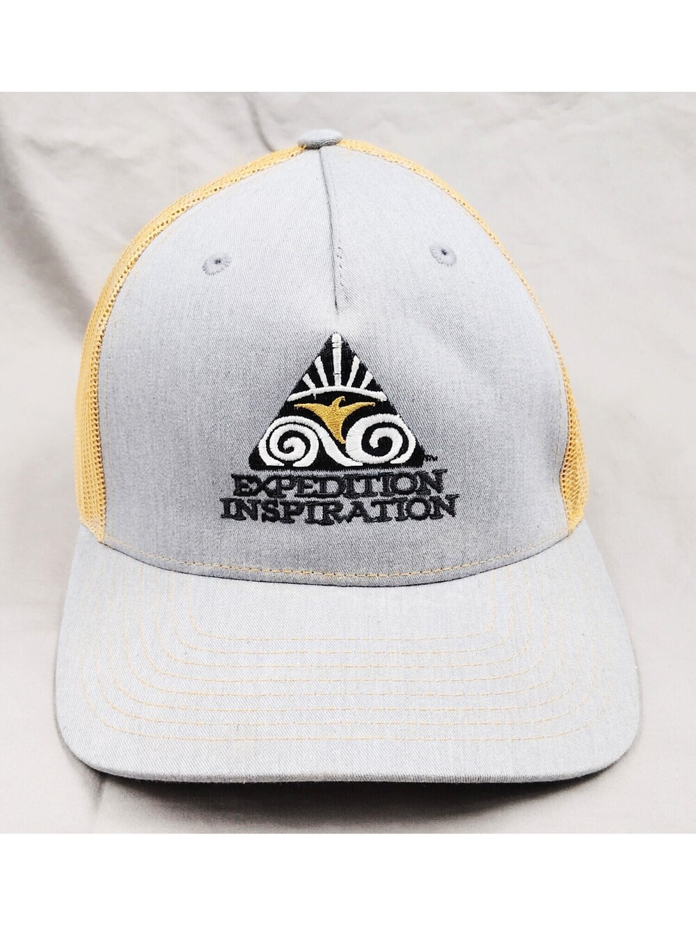 Richardson 112FP Devolution Inspiration Gray Gold Mesh Trucker Snapback Hat